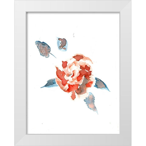 Color Trend flower White Modern Wood Framed Art Print by Art by Leslie Franklin