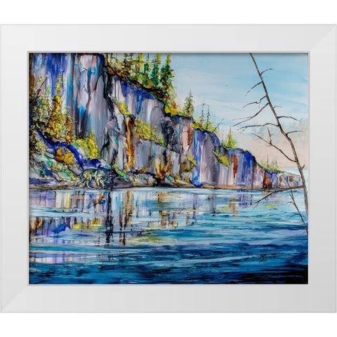 Canadian Shield Me White Modern Wood Framed Art Print by Art by Leslie Franklin