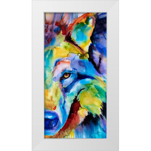 Color Me Magnificent White Modern Wood Framed Art Print by Art by Leslie Franklin