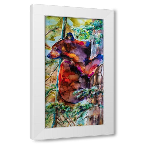 Cub Scouting White Modern Wood Framed Art Print by Art by Leslie Franklin