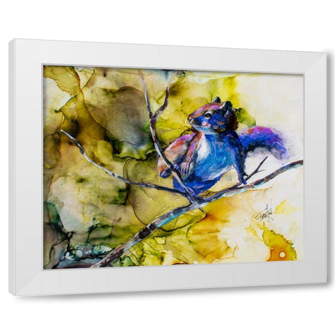 Did Someone Call Me_ White Modern Wood Framed Art Print by Art by Leslie Franklin