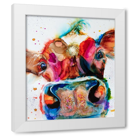 Im A Moonet White Modern Wood Framed Art Print by Art by Leslie Franklin