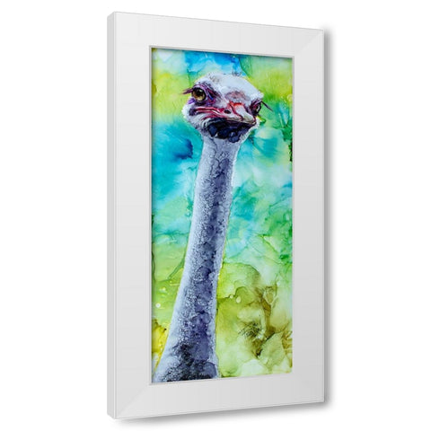 Jelly Of My Lashes_ White Modern Wood Framed Art Print by Art by Leslie Franklin