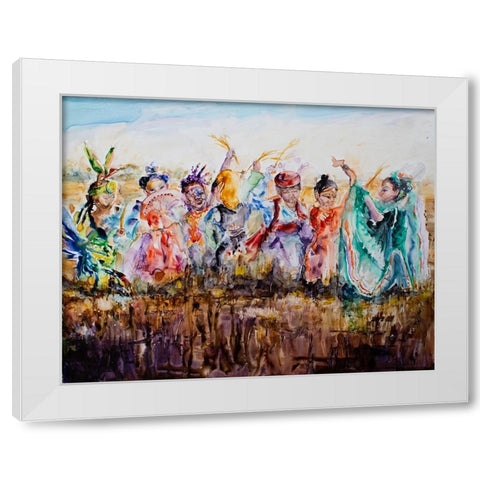 We reap what we sow White Modern Wood Framed Art Print by Art by Leslie Franklin