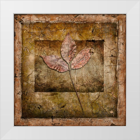 Autumn Leaves II White Modern Wood Framed Art Print by LightBoxJournal