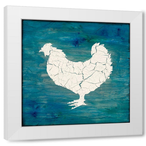 Farm Chicken White Modern Wood Framed Art Print by LightBoxJournal