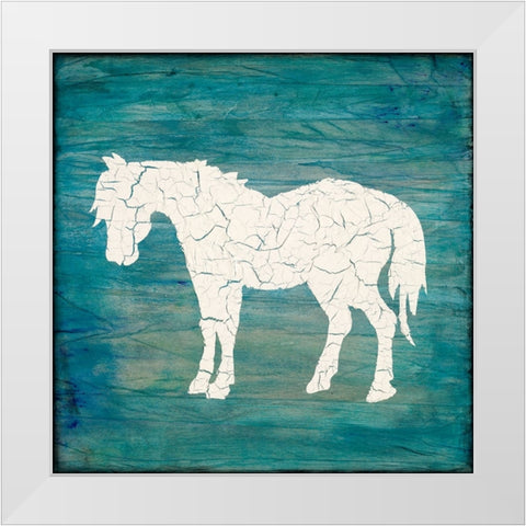 Farm Horse White Modern Wood Framed Art Print by LightBoxJournal