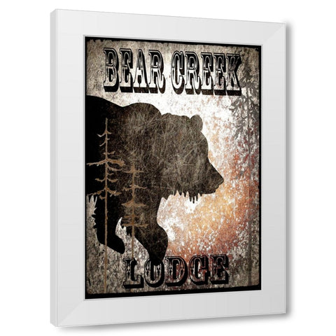 Lodge Bear Creek Lodge White Modern Wood Framed Art Print by LightBoxJournal