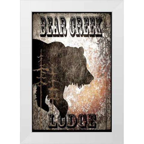 Lodge Bear Creek Lodge White Modern Wood Framed Art Print by LightBoxJournal