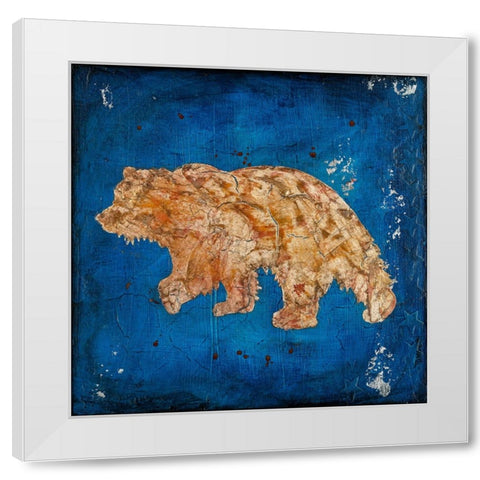 Lodge Pole Pine Bear White Modern Wood Framed Art Print by LightBoxJournal