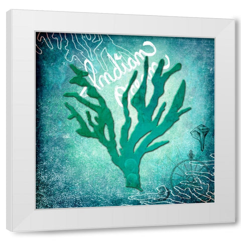 Ocean Indian Ocean White Modern Wood Framed Art Print by LightBoxJournal