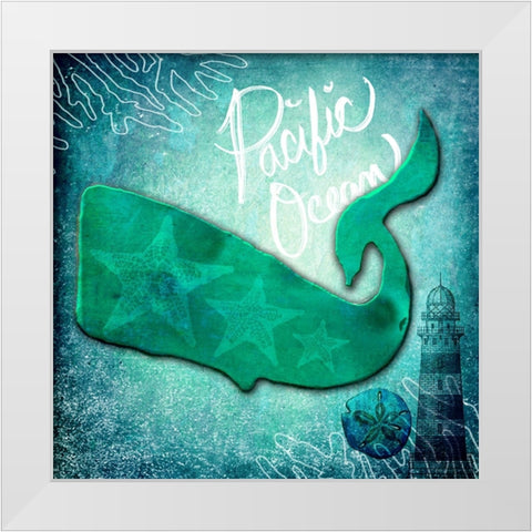 Ocean Pacific Ocean White Modern Wood Framed Art Print by LightBoxJournal