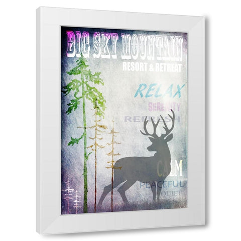 Big Sky Mountain White Modern Wood Framed Art Print by LightBoxJournal