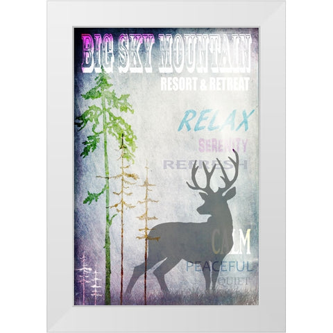 Big Sky Mountain White Modern Wood Framed Art Print by LightBoxJournal