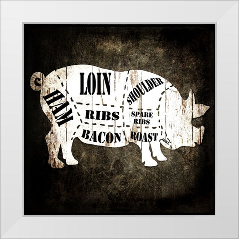 Butcher Shop I White Modern Wood Framed Art Print by LightBoxJournal