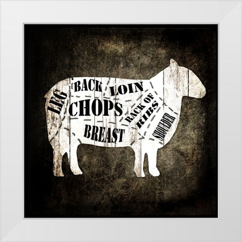 Butcher Shop IV White Modern Wood Framed Art Print by LightBoxJournal