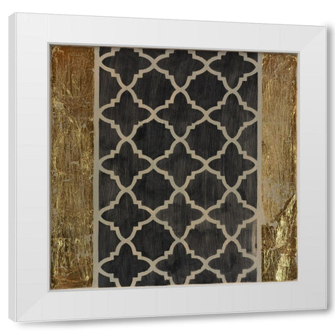 Black N Gold I White Modern Wood Framed Art Print by LightBoxJournal
