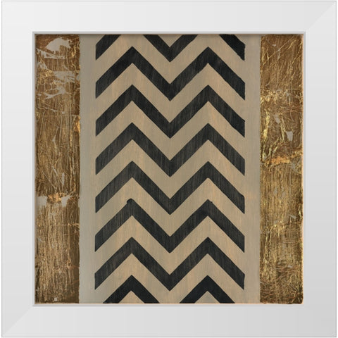 Black N Gold II White Modern Wood Framed Art Print by LightBoxJournal