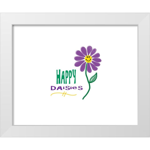 Happy Days White Modern Wood Framed Art Print by LightBoxJournal