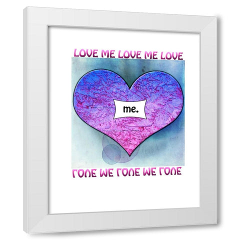 Love Me White Modern Wood Framed Art Print by LightBoxJournal