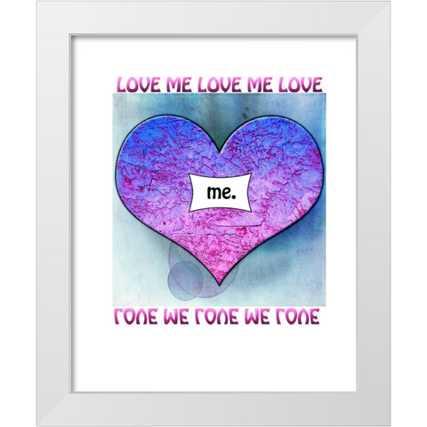 Love Me White Modern Wood Framed Art Print by LightBoxJournal