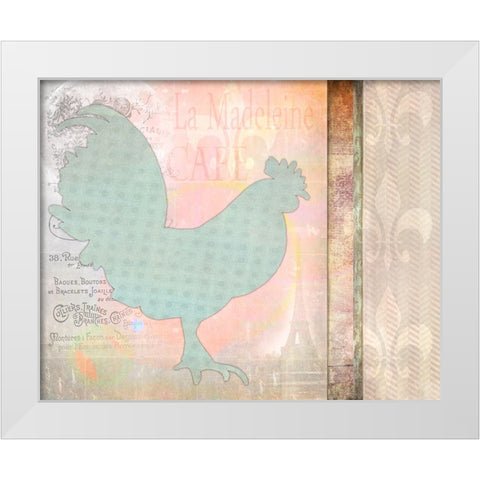 Morning Chicken 2 White Modern Wood Framed Art Print by LightBoxJournal