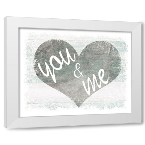 You And Me White Modern Wood Framed Art Print by LightBoxJournal