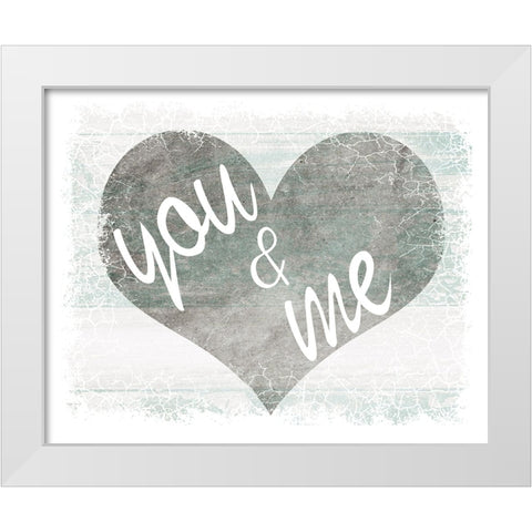 You And Me White Modern Wood Framed Art Print by LightBoxJournal