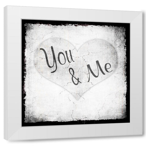 You Me BW White Modern Wood Framed Art Print by LightBoxJournal
