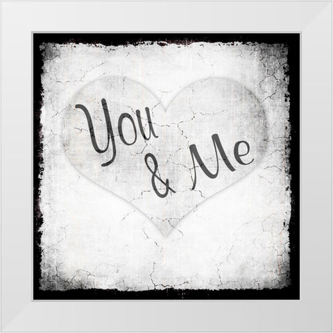 You Me BW White Modern Wood Framed Art Print by LightBoxJournal