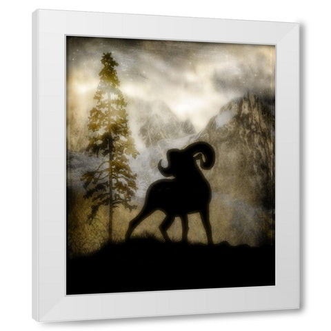 Mystic Big Horn White Modern Wood Framed Art Print by LightBoxJournal