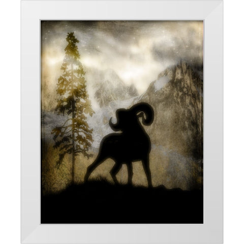 Mystic Big Horn White Modern Wood Framed Art Print by LightBoxJournal