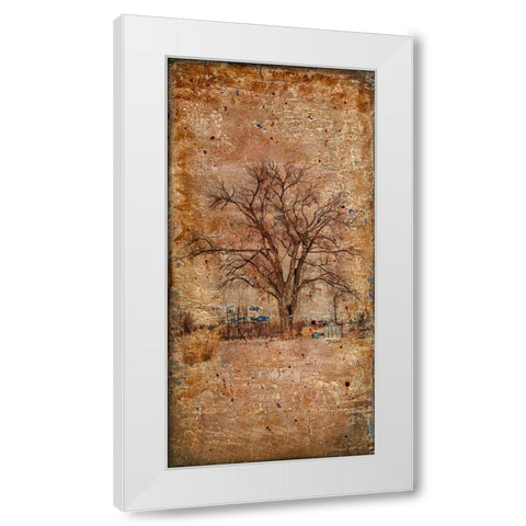 Autumn Tree Duo White Modern Wood Framed Art Print by LightBoxJournal