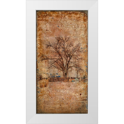 Autumn Tree Duo White Modern Wood Framed Art Print by LightBoxJournal
