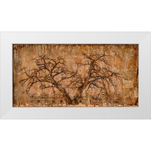 Autumn Tree White Modern Wood Framed Art Print by LightBoxJournal