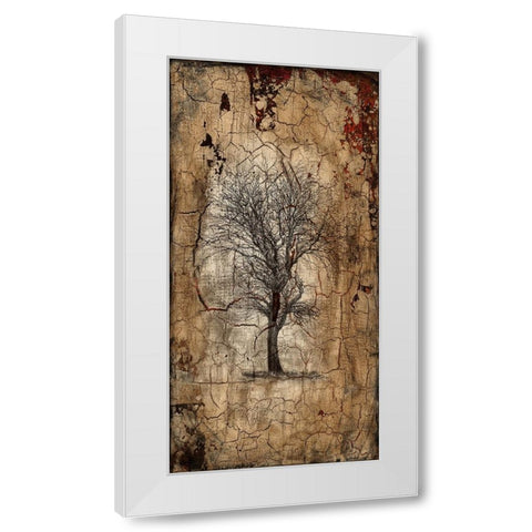 Lone Tree White Modern Wood Framed Art Print by LightBoxJournal