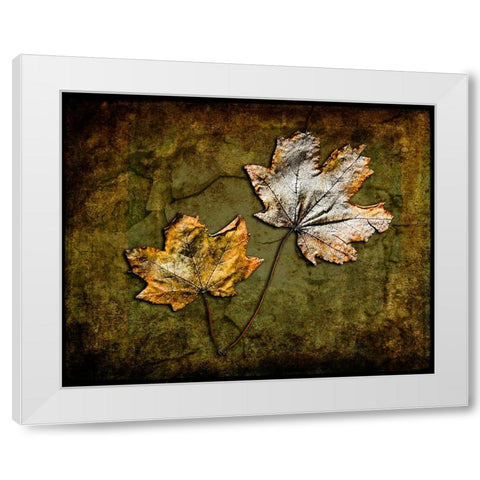 Metallic Leaf 2 White Modern Wood Framed Art Print by LightBoxJournal