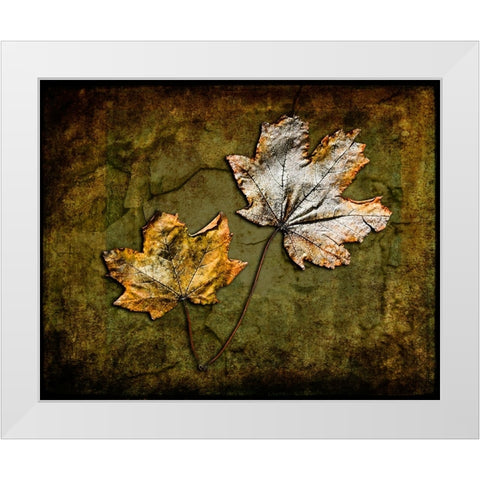 Metallic Leaf 2 White Modern Wood Framed Art Print by LightBoxJournal