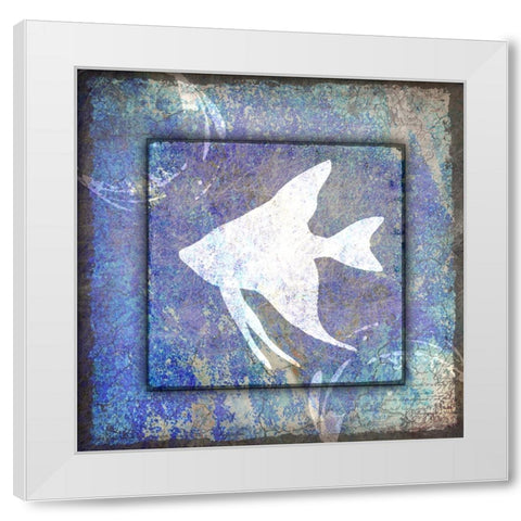 Beach House Fish White Modern Wood Framed Art Print by LightBoxJournal