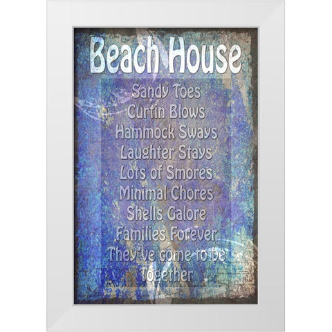 Beach House White Modern Wood Framed Art Print by LightBoxJournal
