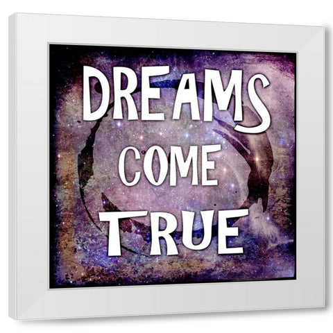 Cosmic - Dreams Come True White Modern Wood Framed Art Print by LightBoxJournal