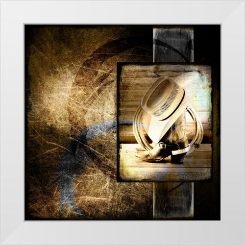 Old Westboots White Modern Wood Framed Art Print by LightBoxJournal
