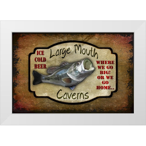 Large Mouth Cavern II White Modern Wood Framed Art Print by LightBoxJournal