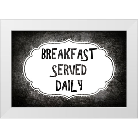 Breakfast Served White Modern Wood Framed Art Print by LightBoxJournal