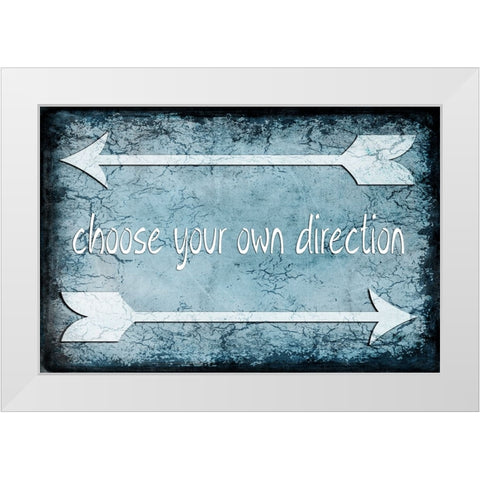 Choose Direction White Modern Wood Framed Art Print by LightBoxJournal