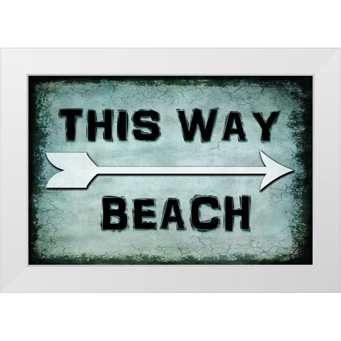 Choose Path - This Way Beach White Modern Wood Framed Art Print by LightBoxJournal