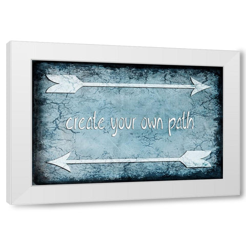 Choose Path White Modern Wood Framed Art Print by LightBoxJournal
