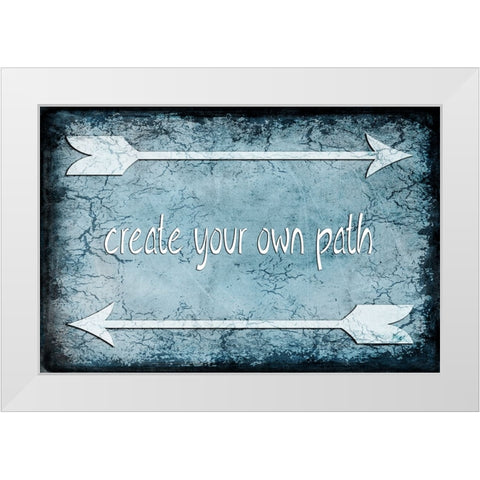 Choose Path White Modern Wood Framed Art Print by LightBoxJournal
