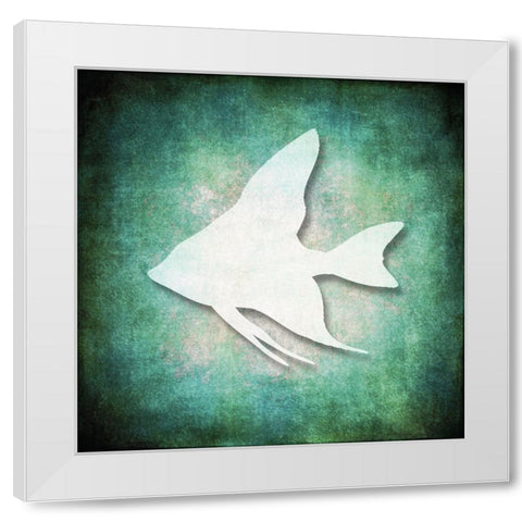 Good Times_Beach Fish White Modern Wood Framed Art Print by LightBoxJournal