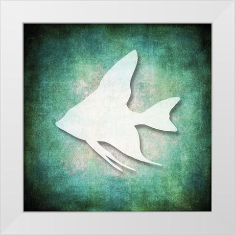 Good Times_Beach Fish White Modern Wood Framed Art Print by LightBoxJournal
